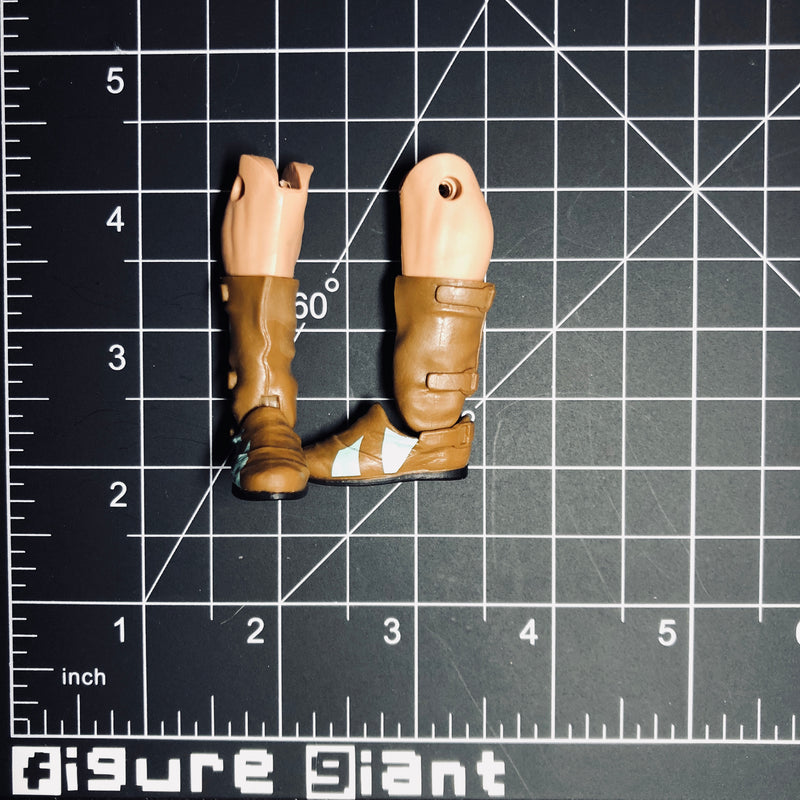 Short Boots with Backstrap Buckles (Brown)