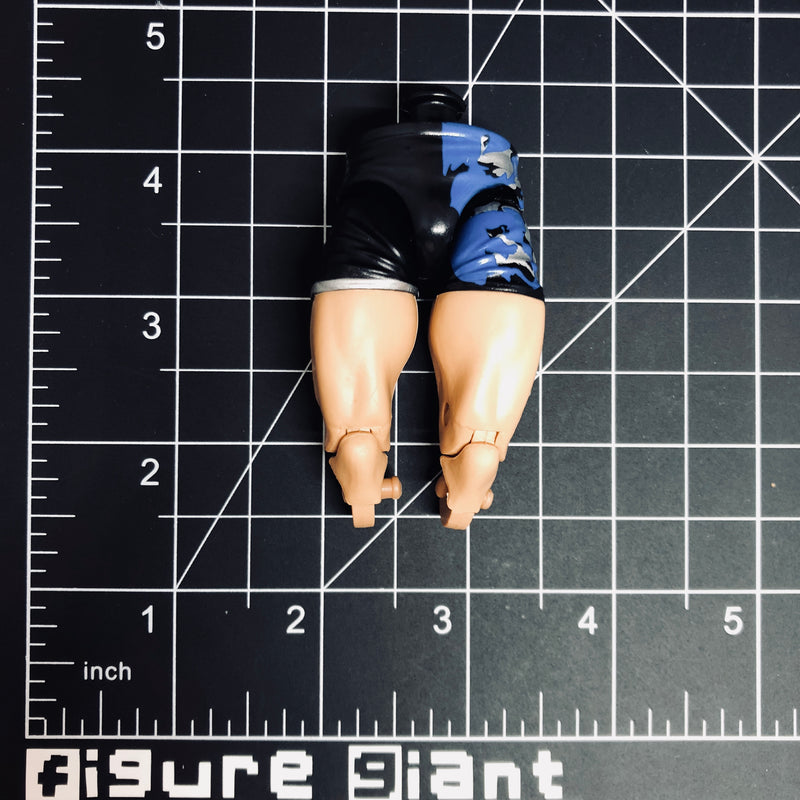 Black Shorts with Blue and Silver