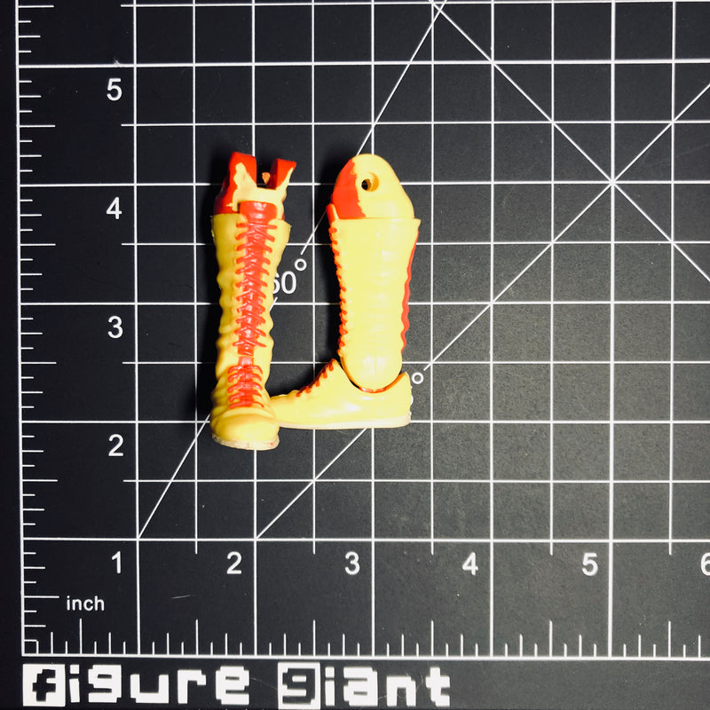 Laced High Boots (Yellow and Red)