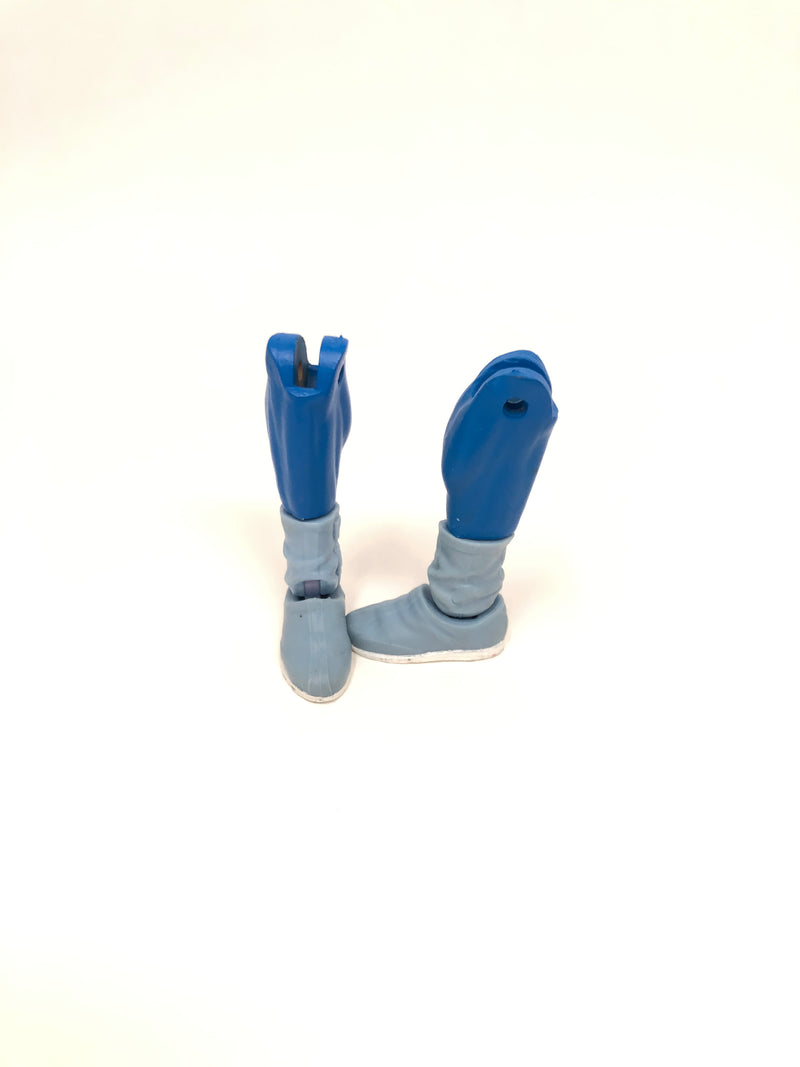 Light Blue Short boots with buckles on Blue Pants