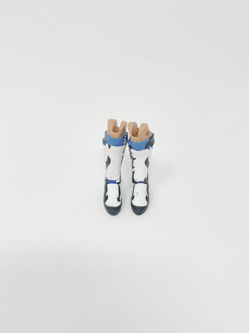 Blue and White Kickpads Boots