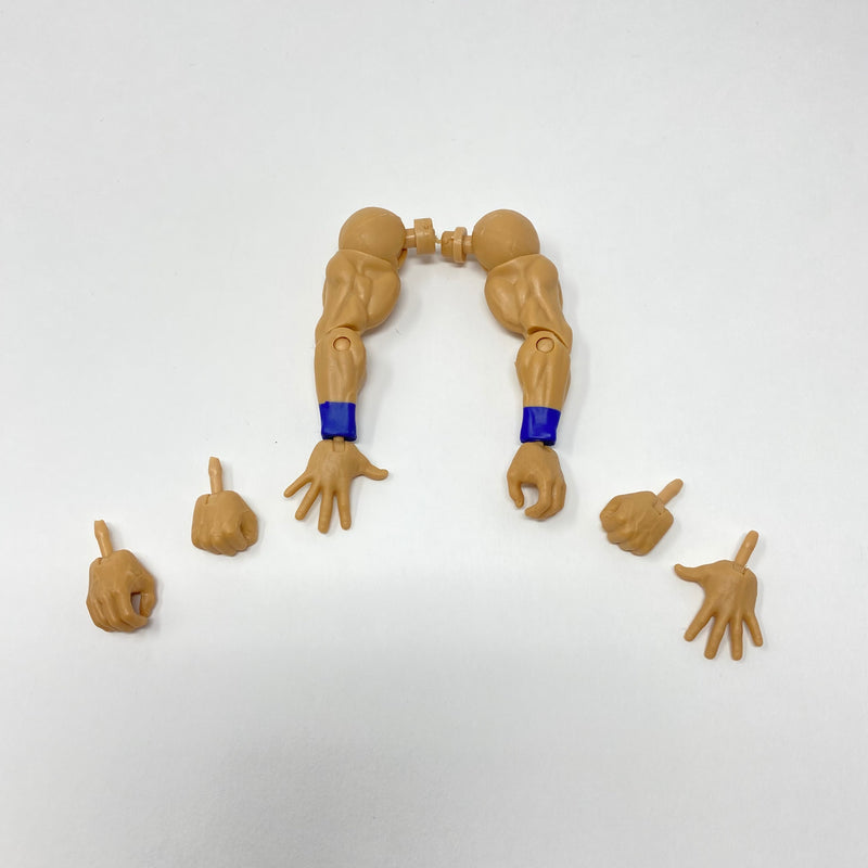 Arms with Blue Wrist Tape and Two Extra Set of Hands