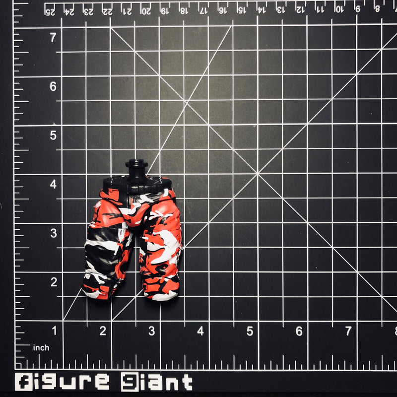Red, Black, and White Loose Pants