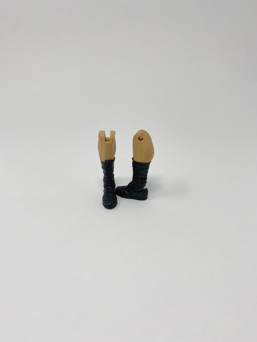 Black Laced High Boots on Shredded Legs – FIGURE GIANT