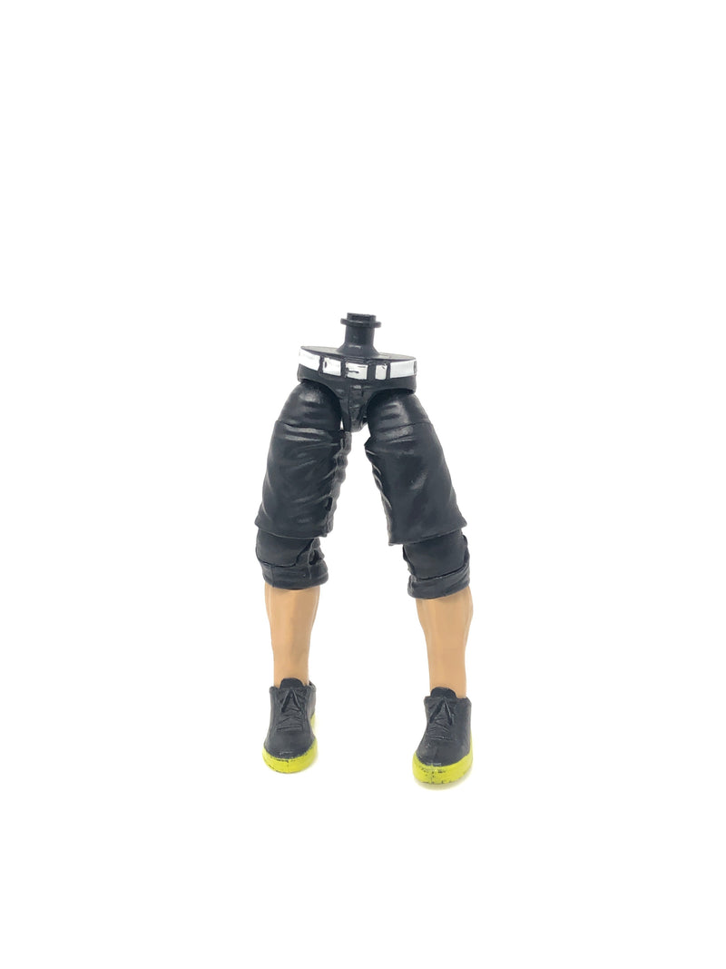 John Cena Black Shorts with White Belt and Sneakers (full leg)