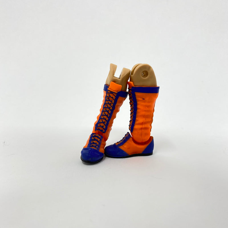 Orange/Blue High Laced Boots
