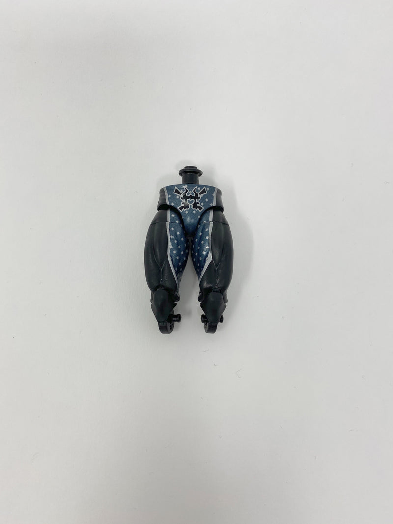 Shredded Legs with Black Pants and Blue/Silver Design