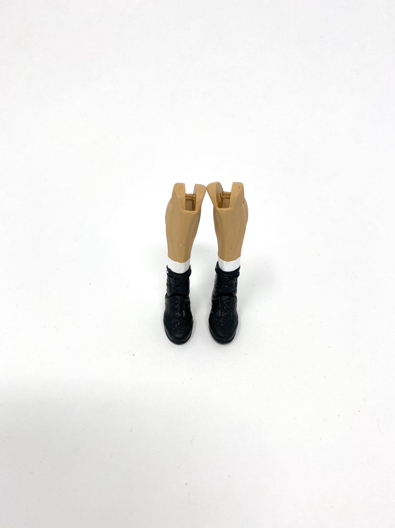 Black Short Boots with White Socks (C)