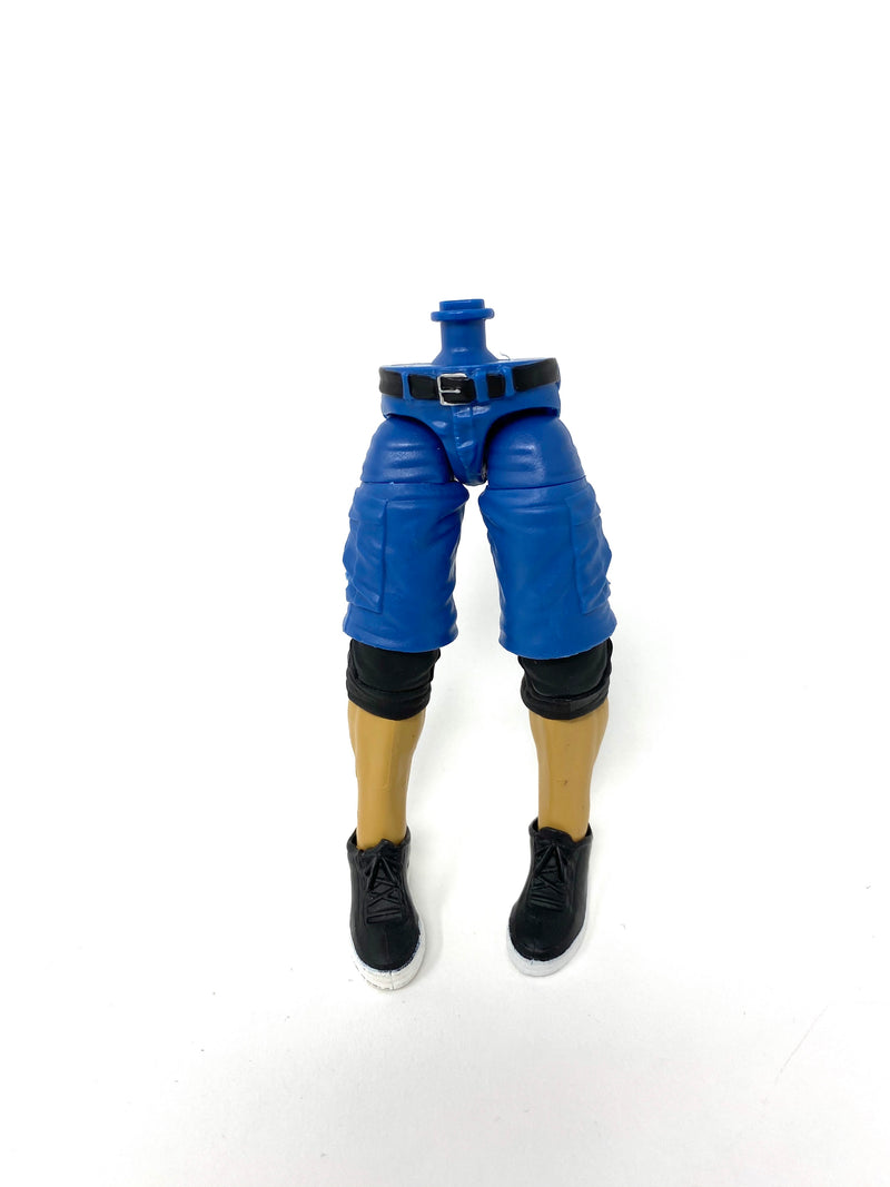 John Cena Blue Pants with Black Sneakers and White Sole