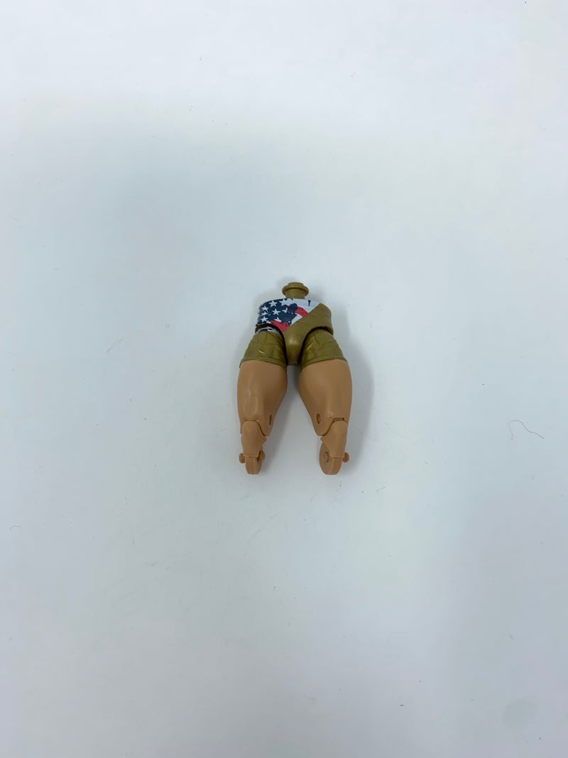 Gold Shorts with Blue/Red/White