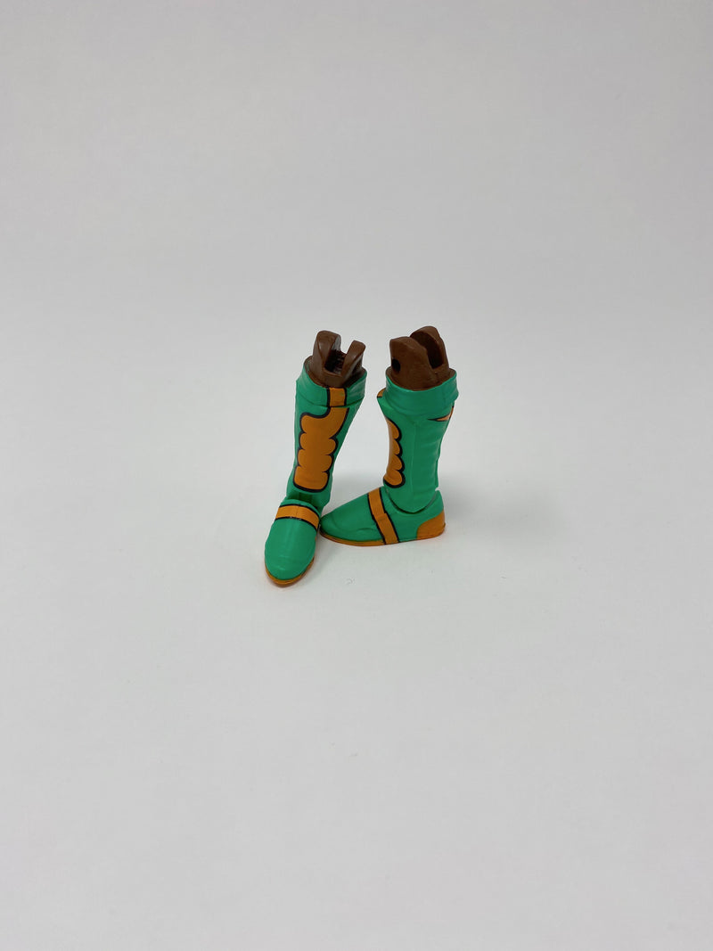 Green and Orange kickpad Boots