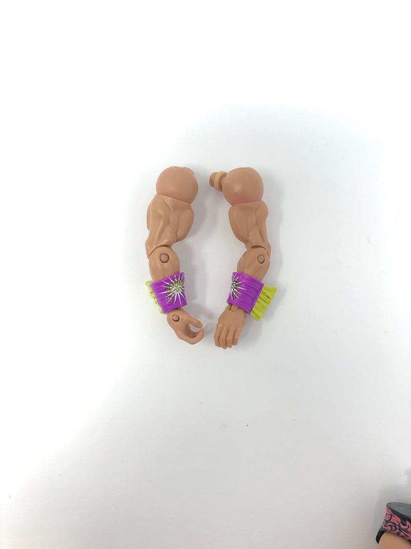 Arms with purple wrist accessory (Ultimate Warrior)