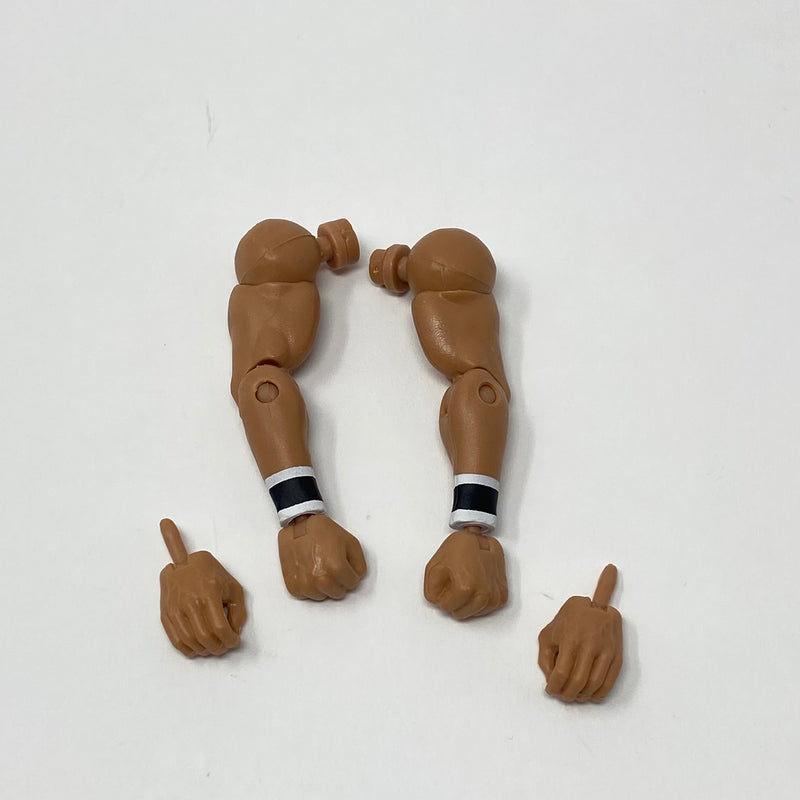 Tan Arms with Black/White Wrist Tape and Extra Set of Hands