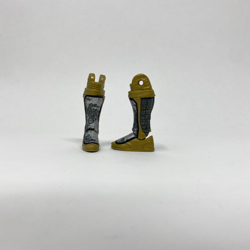 Gold Kickpad Boots with Silver/Black Design
