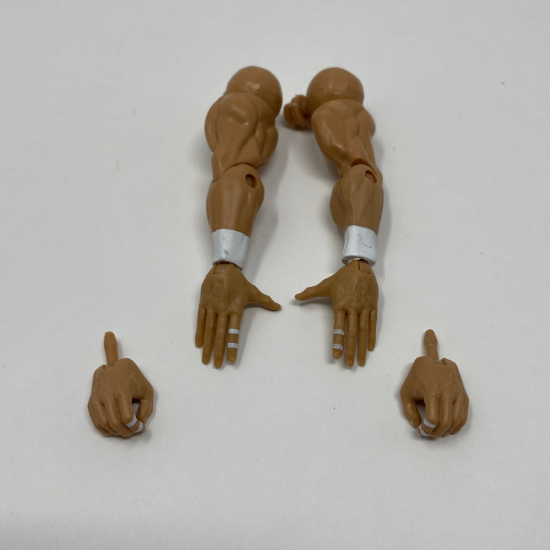 Shredded Arms (white wrist and finger tape) with Extra Set of Hands
