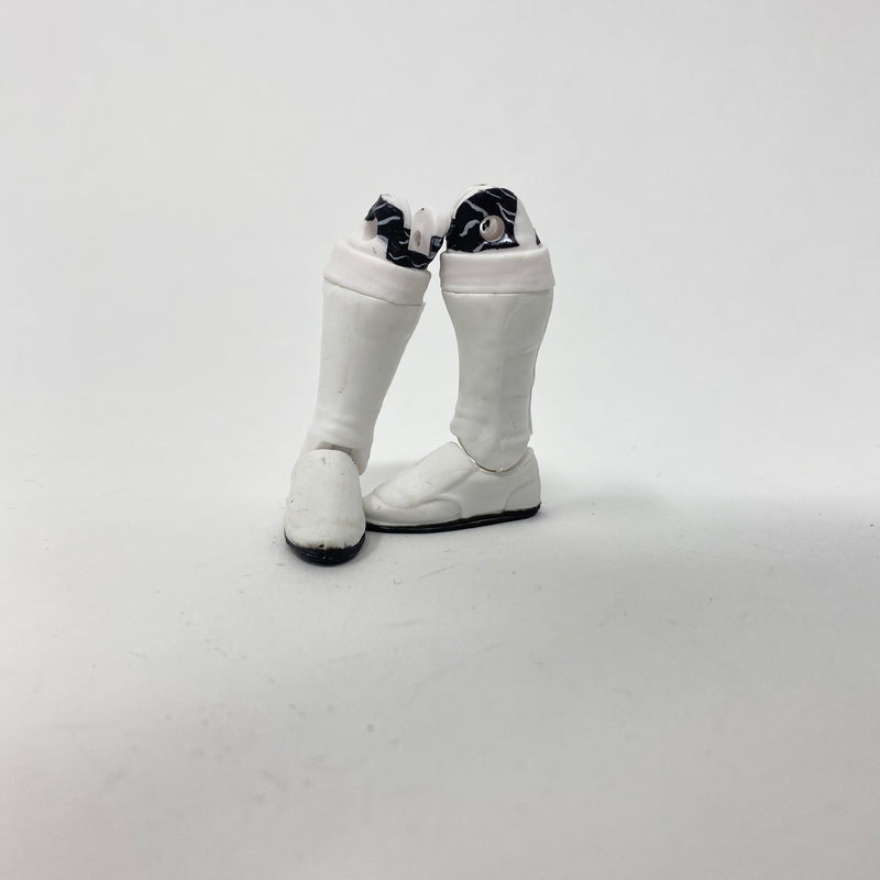 Kickpad Boots (White with silver/black zebra print pants)