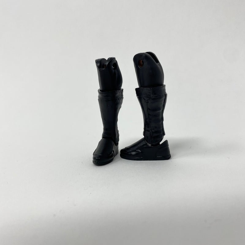 Black Kickpad Boots with Black Pants