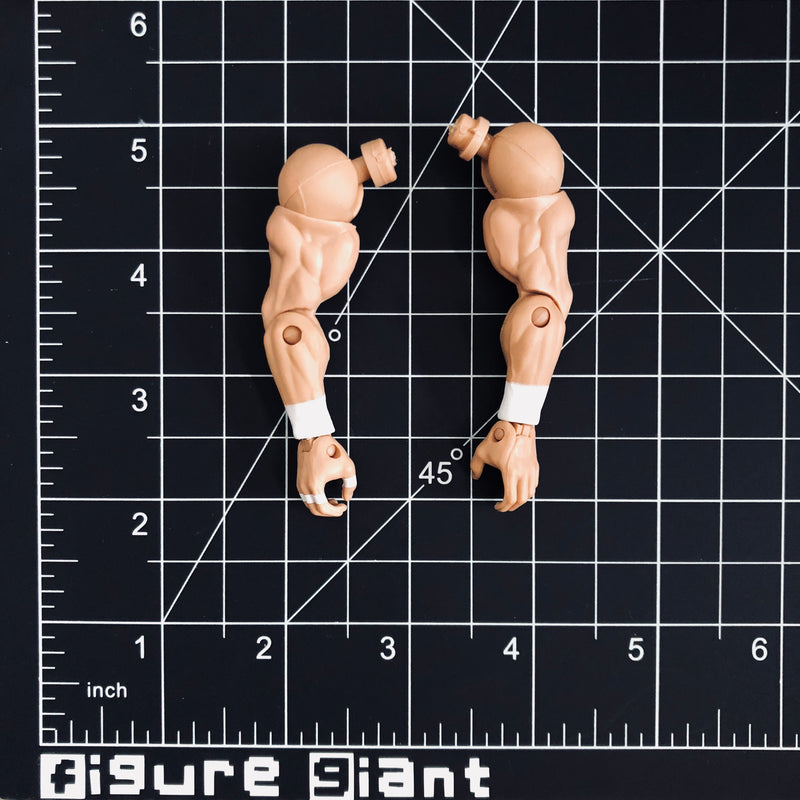 Shredded Arms (white wrist and finger tape) (Tan)