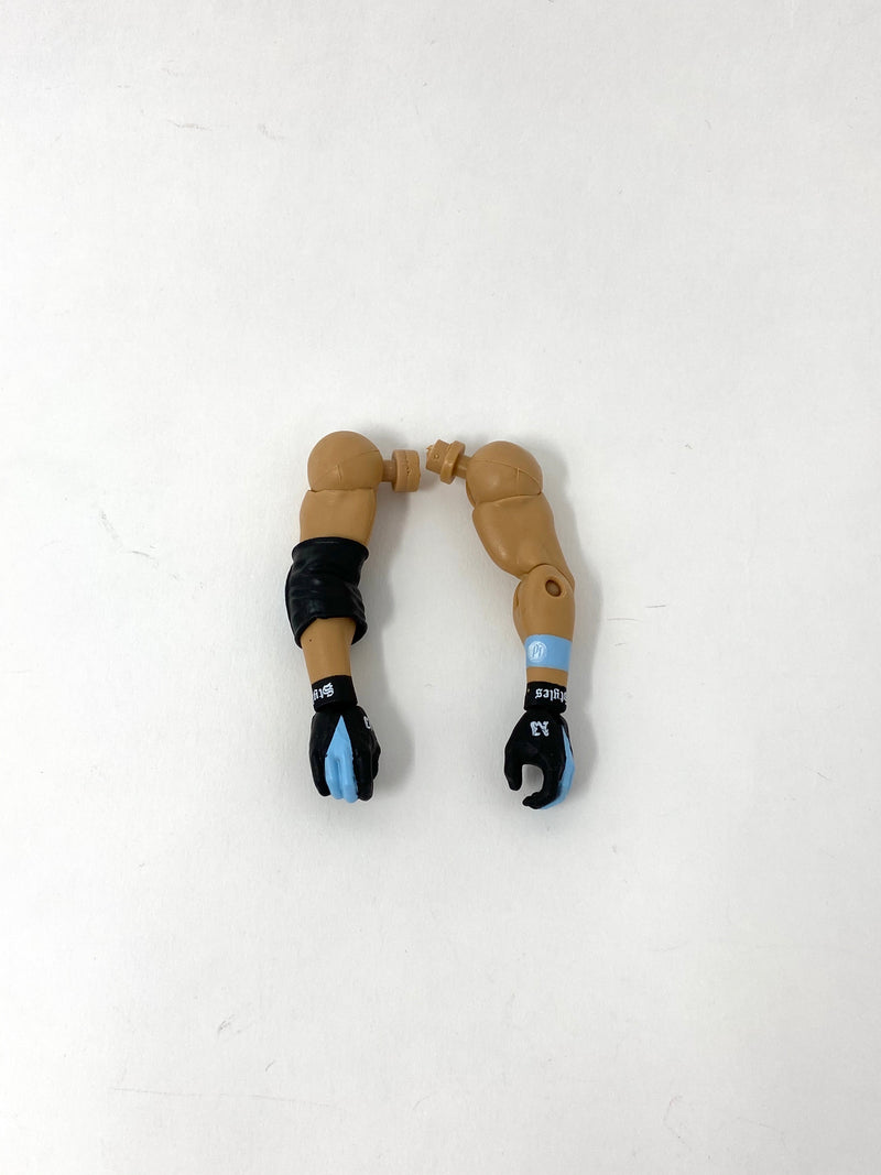 Arm (black/baby blue gloves with one elbow pad (C)