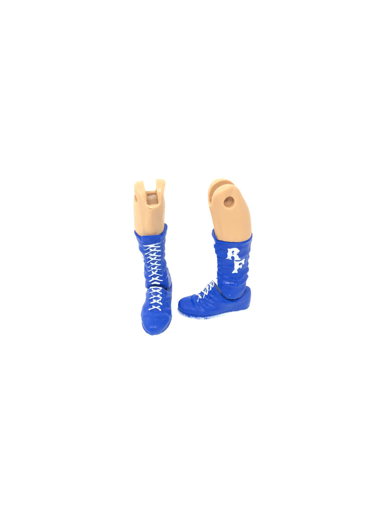 Blue Boots with White Laces and RF initials
