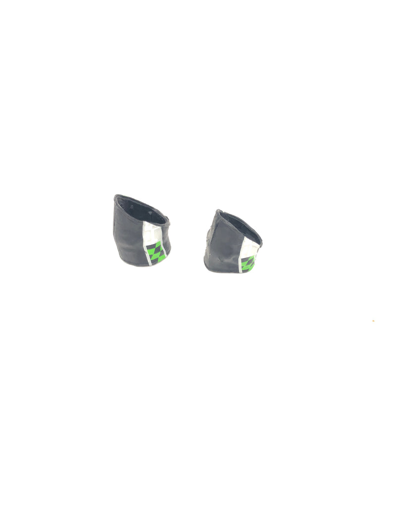 Black Closed Kneed Pads with Green/Black/White Design on Side